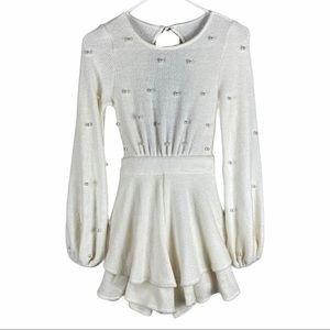 Fashion Nova Just a Pearl Ivory Romper New XS